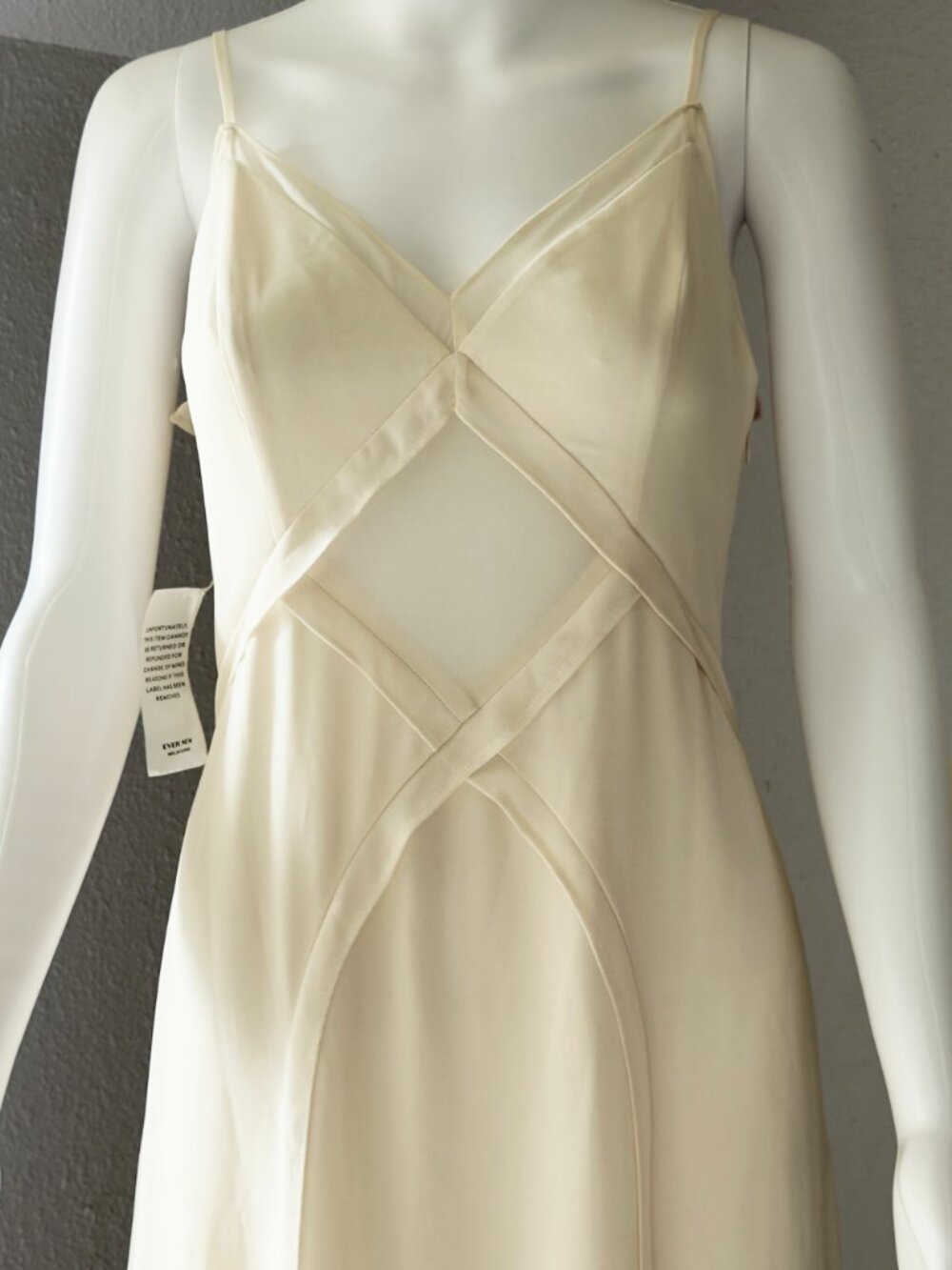 RARE Ever New Melbourne Floria Crisscross Midi Dress Womens 4 Buttercream NWT - Picture 4 of 16